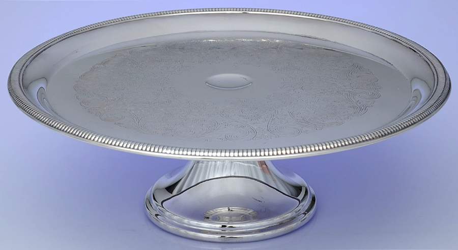 4335 (Silverplate, Hollowware) 12" Diameter Pedestal Cake Stand by International Silver-1