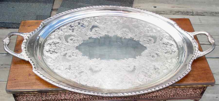 INS549 (Silverplate, Hollowware) Silverplate Waiter Tray by International Silver-1
