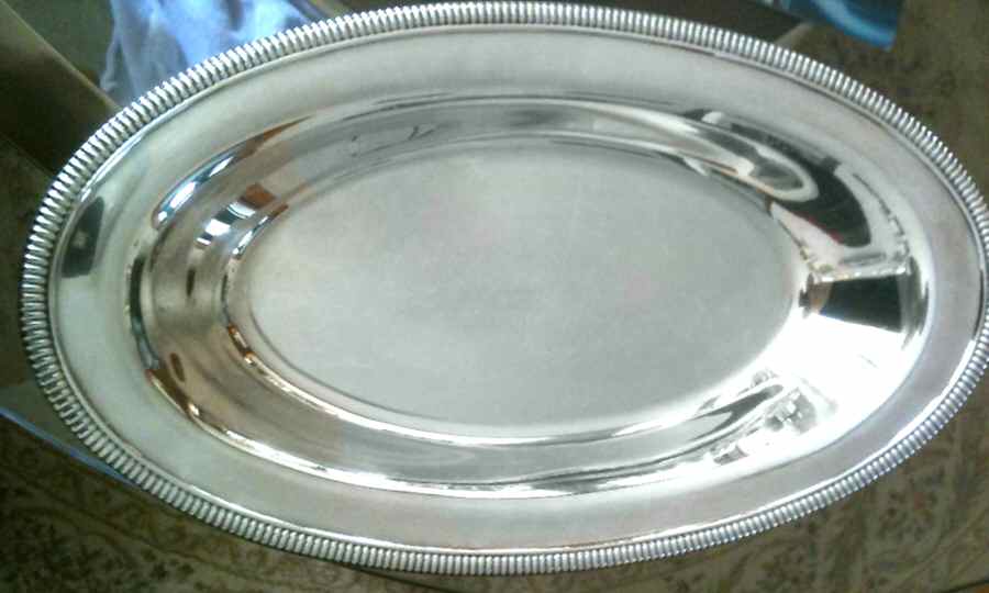 4213 (Silverplate, Hollowware) 14" Oval Tray by International Silver-1