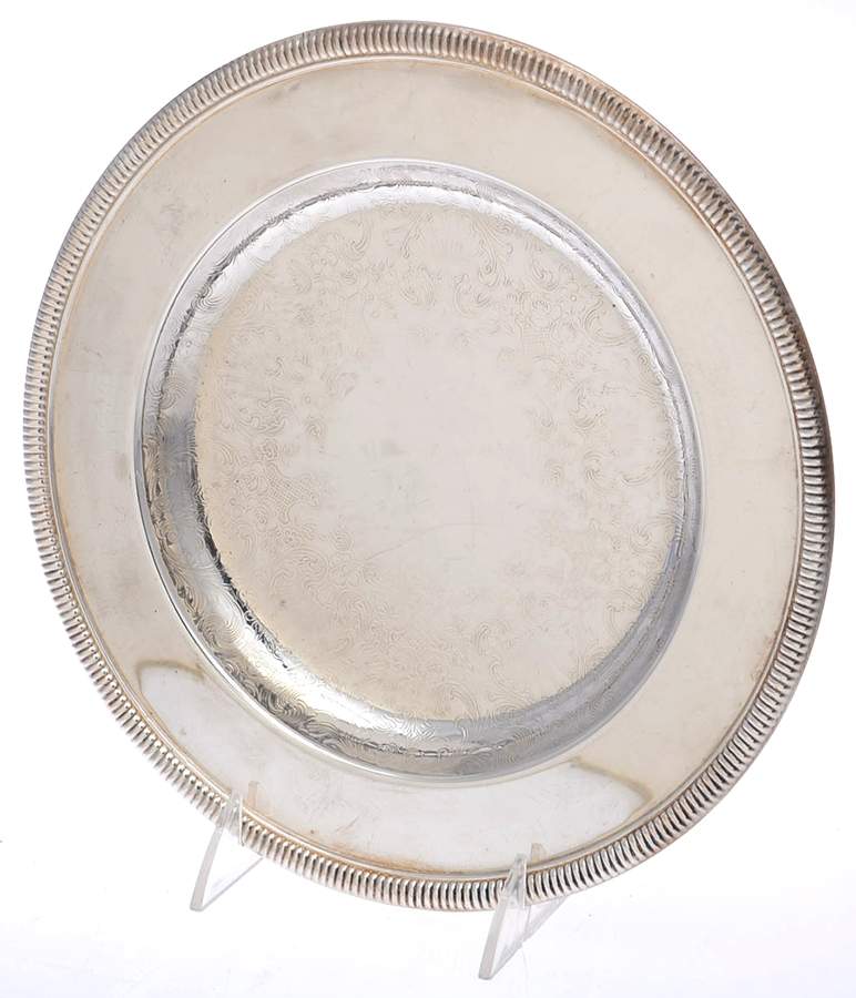 4213 (Silverplate, Hollowware) 10" Round Tray by International Silver-1