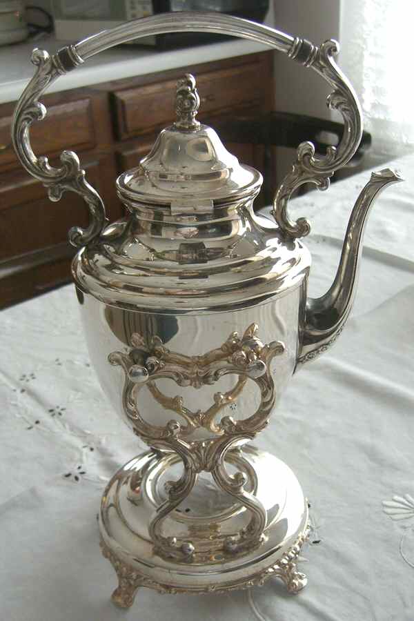 INS554 (Silverplate, Hollowware) Kettle, Stand & Burner by International Silver-1