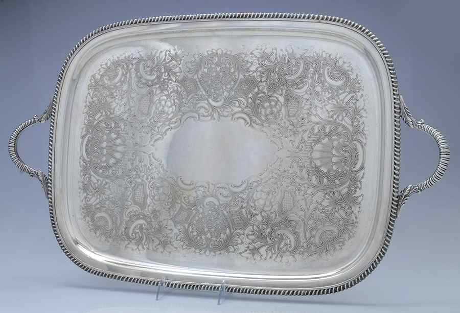 04410 (Silverplate Hollowware) Large Silverplate Waiter Tray by International Silver-1