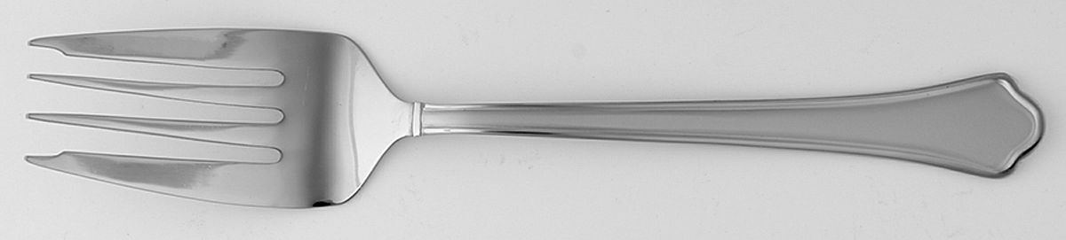Capri Frost (Stainless) Medium Solid Cold Meat Serving Fork by International Silver-1
