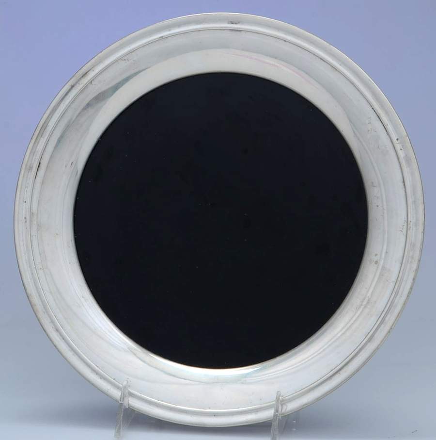 102-69 (Sterling, Hollowware) Round Tray with Lucite Center by International Silver-1