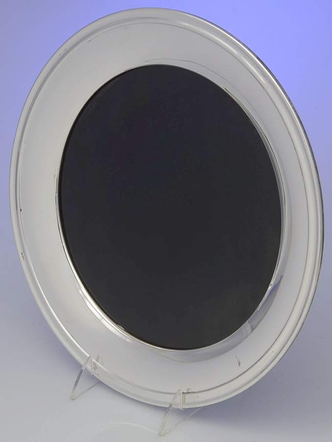 102-69 (Sterling, Hollowware) 12" Round Lucite Tray with Sterling Band by International Silver-1