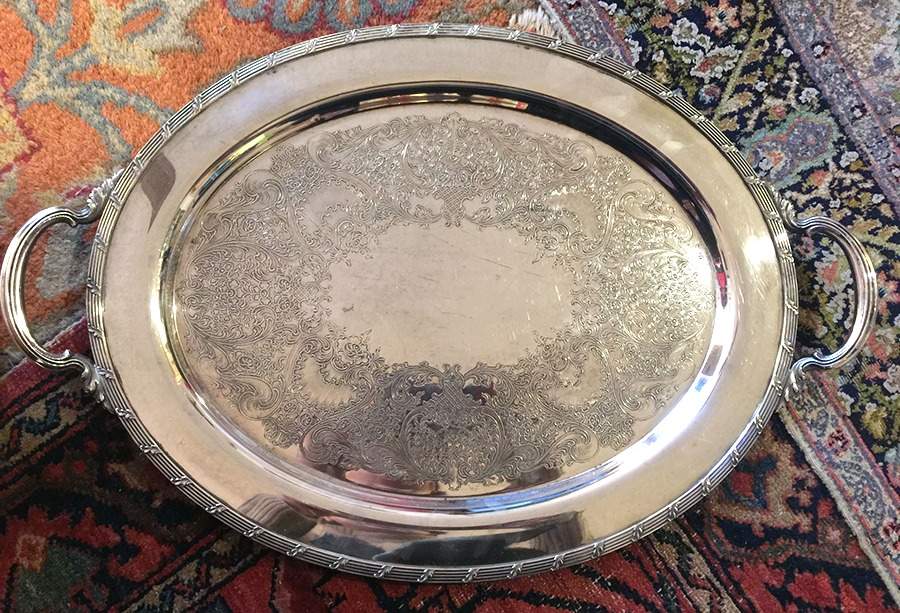 N07057 (Silverplate, Hollowware) Large Silverplate Waiter Tray by International Silver-1