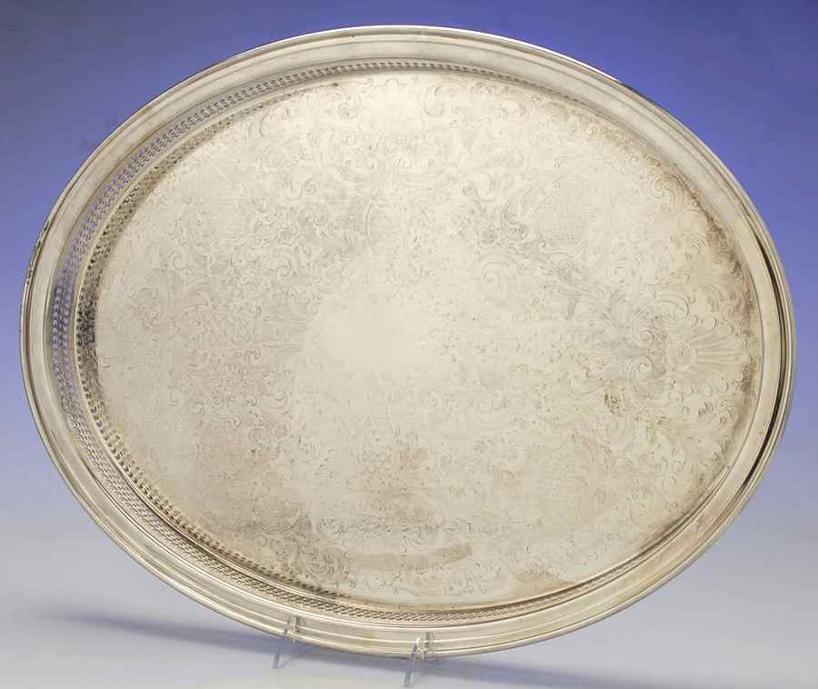 829 (Silverplate, Hollowware) 21" Gallery Tray by International Silver-1