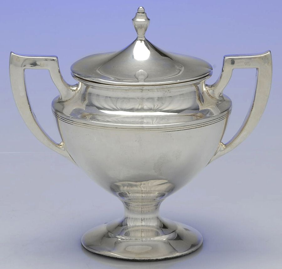 C1586 (Sterling, Hollowware) Sugar Bowl & Lid by International Silver-1