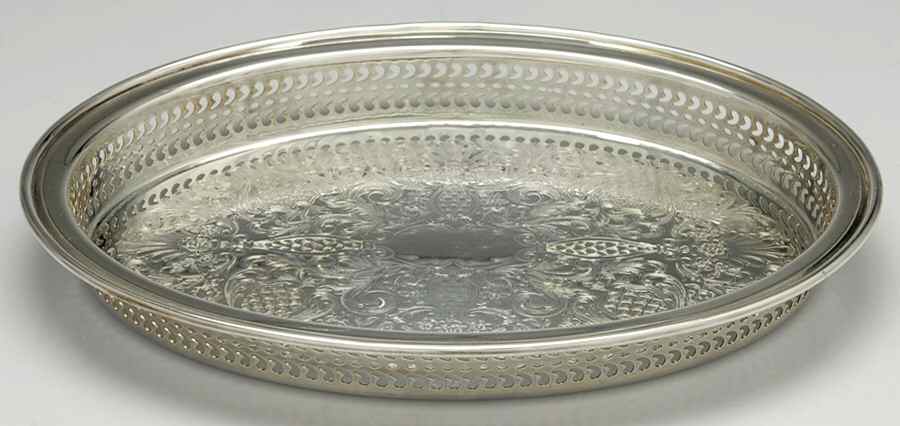 79G (Silverplate, Hollowware) 11" Gallery Tray by International Silver-1