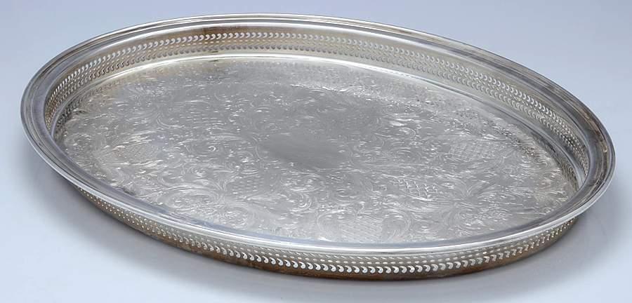 79G (Silverplate, Hollowware) 21" Gallery Tray by International Silver-1