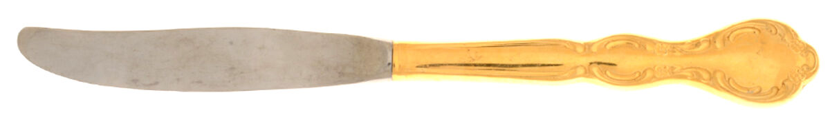 Golden Royal Manor (Gold Electroplate) Modern Hollow Knife by International Silver-1
