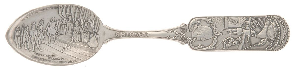 States & Cities Souvenir Spoons (Silverplate) Illinois Teaspoon by International Silver-1