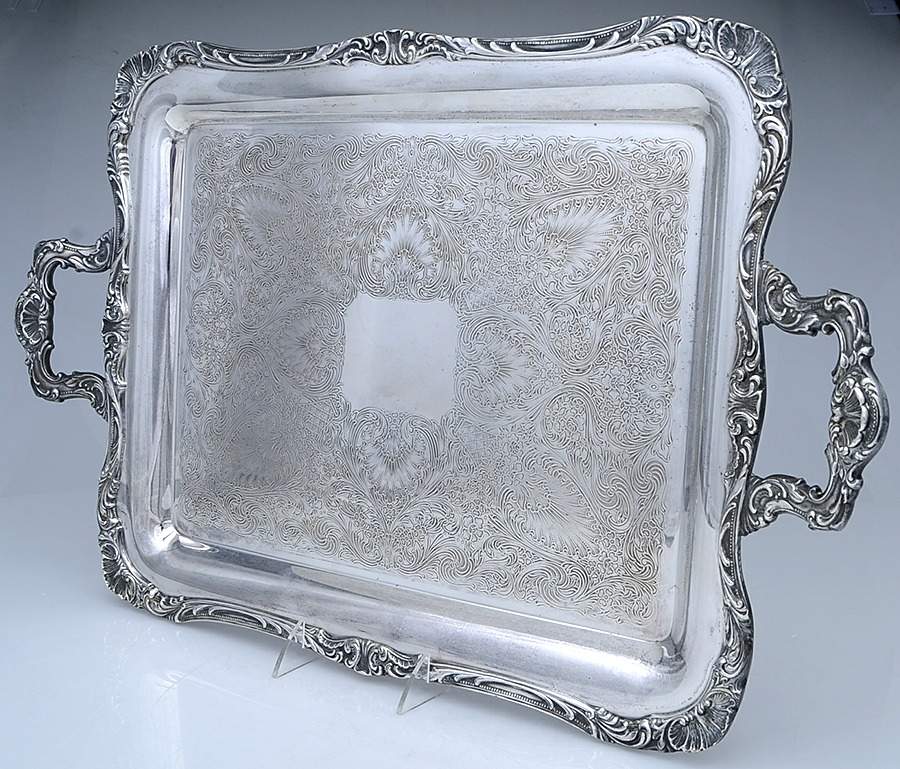 Spring Flower (Silverplate, Hollowware) 18" Waiter Tray by International Silver-1