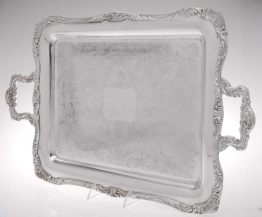 Spring Flower (Silverplate, Hollowware) 18" Waiter Tray by International Silver-1