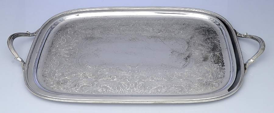 8891 (Silverplate, Hollowware) Large Waiter Tray by International Silver-1