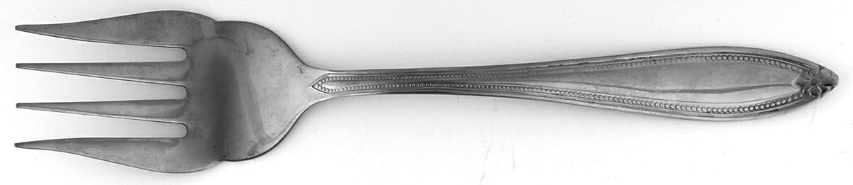 INS580 (Stainless) Medium Solid Cold Meat Serving Fork by International Silver-1
