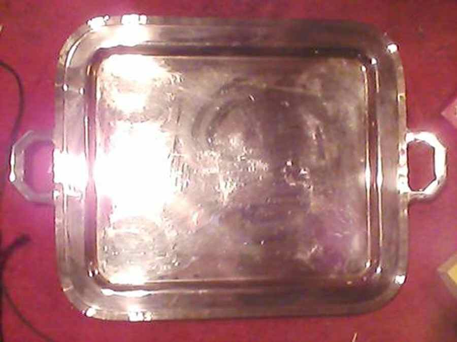 2689 (Silverplate, Hollowware) 22" Rectangular Handled Tray by International Silver-1