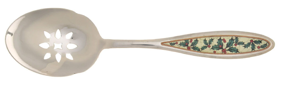 Holiday Vine (Stainless) Pierced Tablespoon (Serving Spoon) by International Silver-1