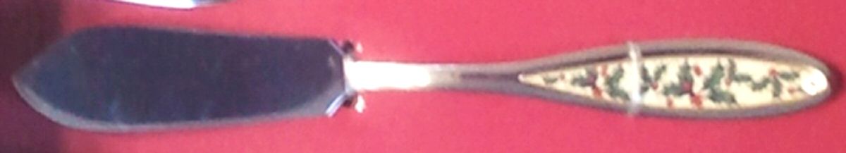 Holiday Vine (Stainless) Flat Handle Master Butter Knife by International Silver-1