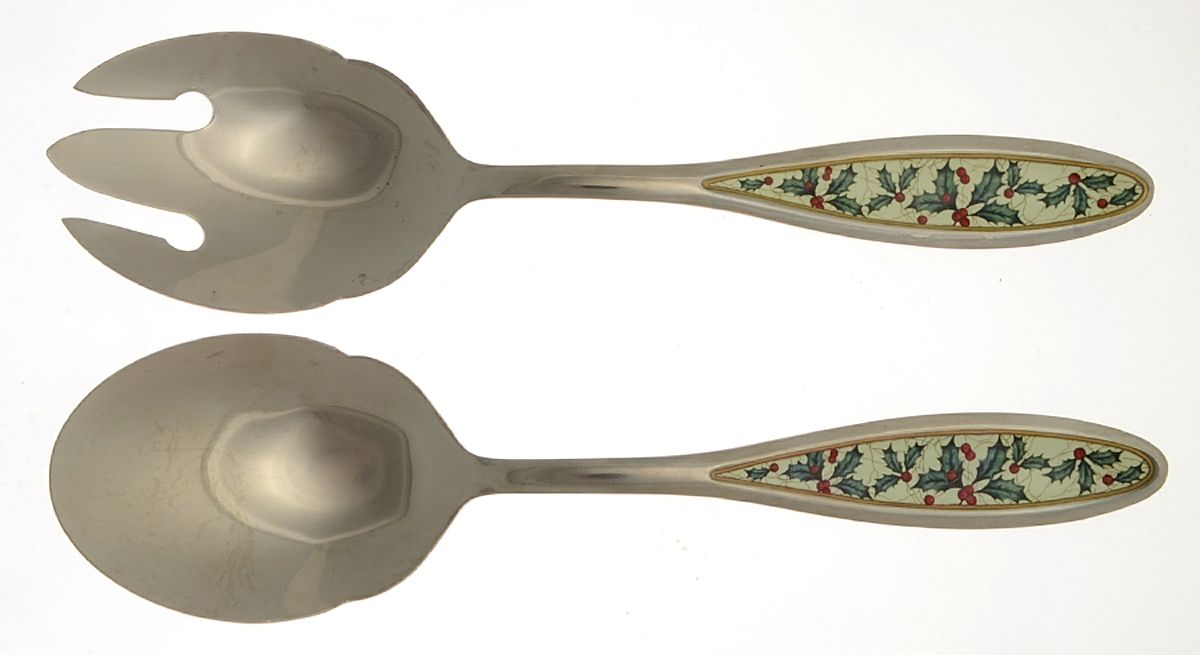 Holiday Vine (Stainless) (2 Pc) Solid Salad Set by International Silver-1