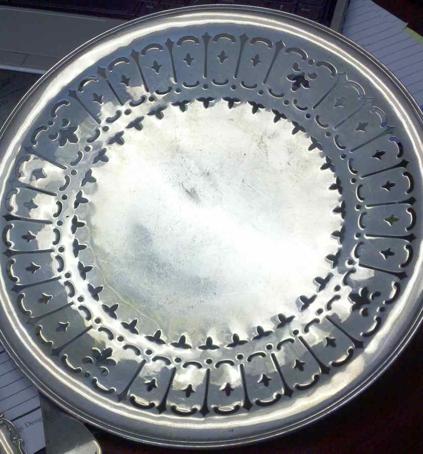 6645 (Silverplate, Hollowware) Silverplate Sandwich Plate by International Silver-1