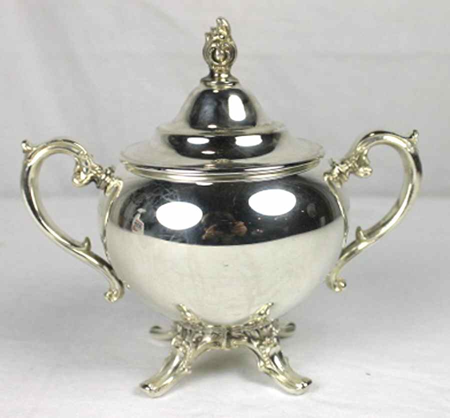 INS593 (Silverplate, Hollowware) Sugar Bowl & Lid by International Silver-1