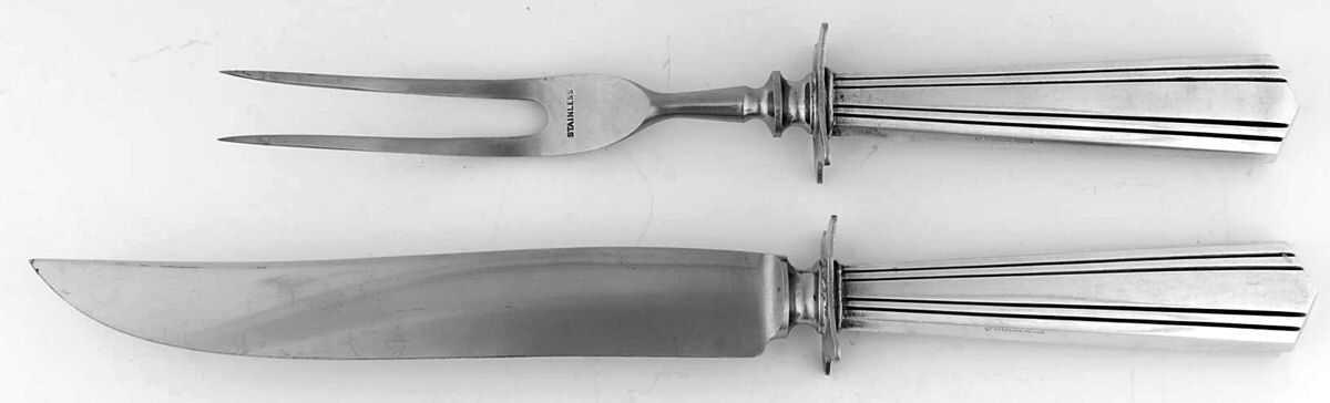 INS597 (Sterling) Small Stainless Blade 2-Piece Steak Carving Set by International Silver-1