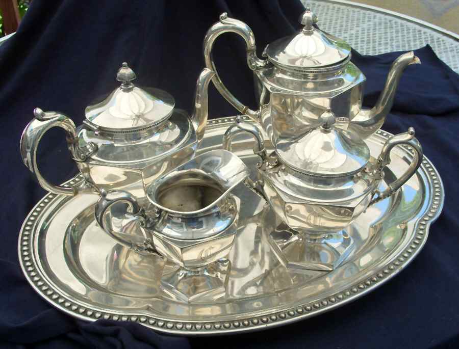 2009 (Silverplate, Hollowware) (4 Piece) Silverplate Tea Set by International Silver-1