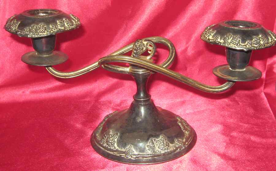 Edinburgh (Silverplate, Holloware) 2 Light Candlestick by International Silver-1