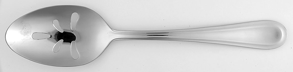 Forte (Stainless) Pierced Tablespoon (Serving Spoon) by International Silver-1