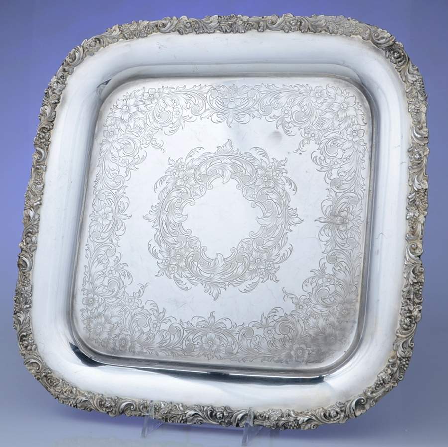 14 (Silverplate Hollowware) 15" Square Tray by International Silver-1