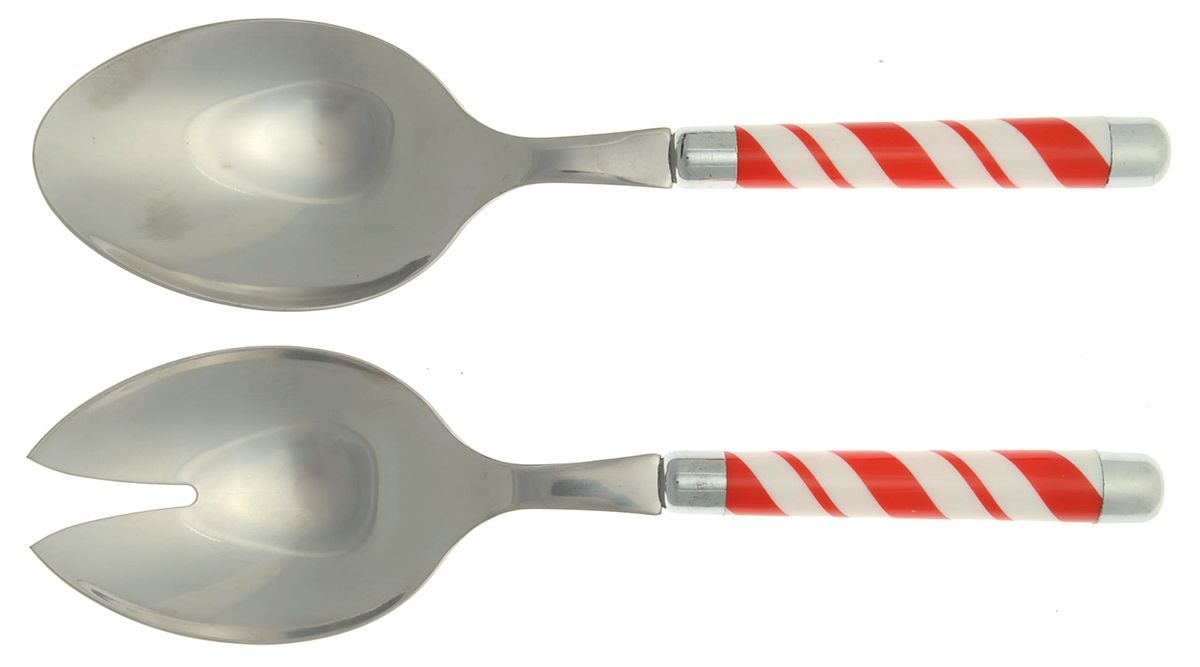 Holiday Swirl (Stainless) 2 Pc Salad Set with Stainless Bowl by International Silver-1