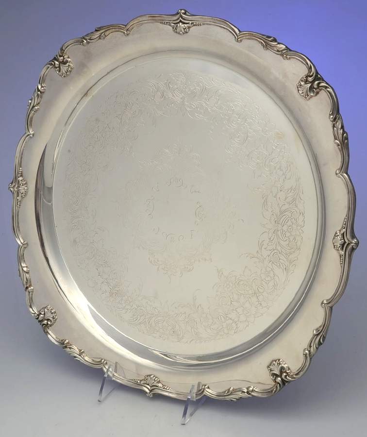 72-1 (Silverplate, Hollowware) 15" Round Tray by International Silver-1