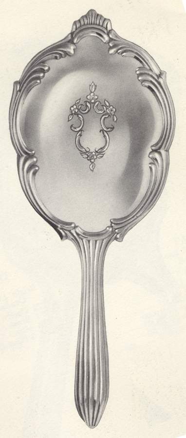 Victorian (Sterling, Hollowware) Mirror with Handle by International Silver-1