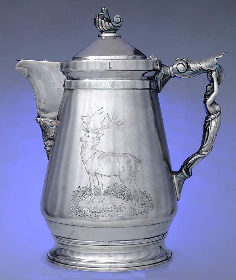 429 (Silverplate, Hollowware) Ice Pitcher/Porcelain Liner by International Silver-1
