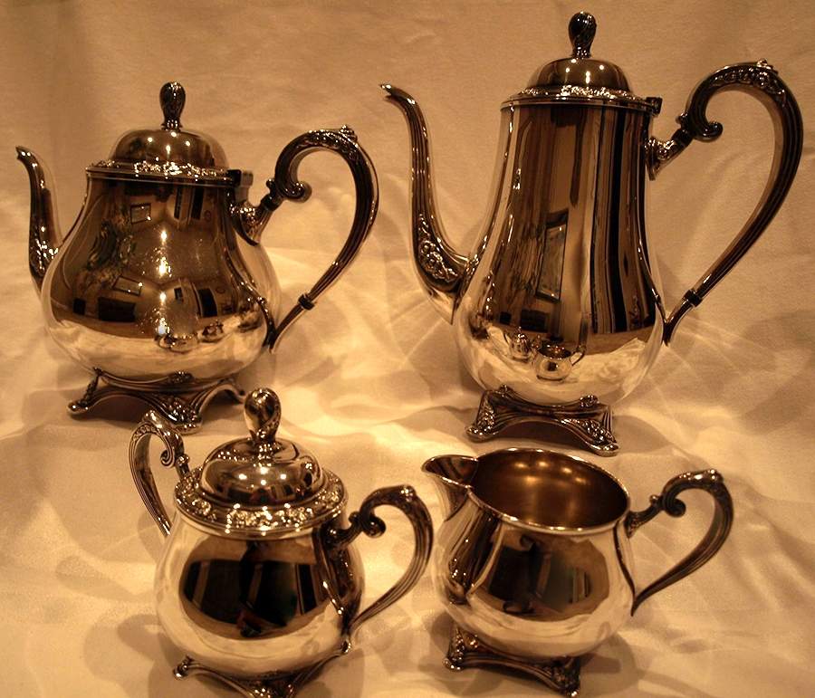 881-1 (Silverplate, Hollowware) (4 Piece) Silverplate Tea Set by International Silver-1