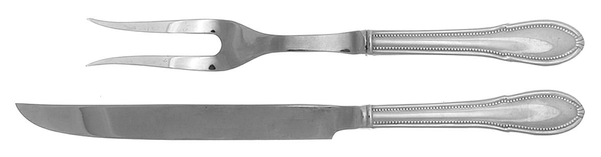 Bead (Stainless) Small Solid 2-Piece Steak Carving Set by Isaac Mizrahi-1