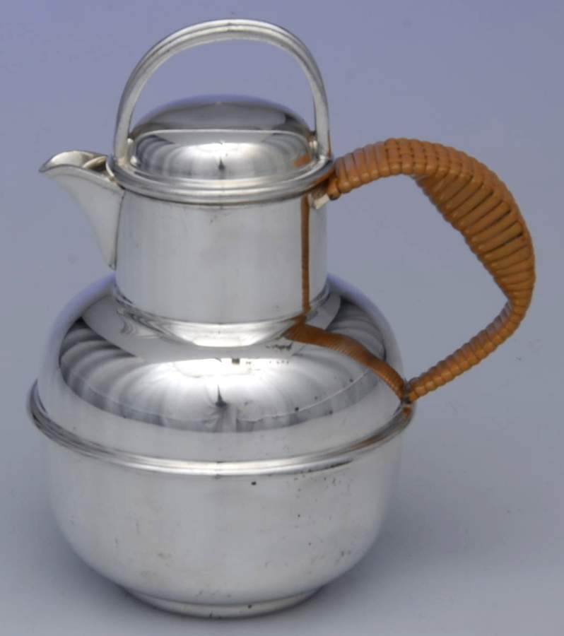 672 (Silverplate, Hollowware) Carafe Guernsey Jug (Has Stopper) by International Silver-1