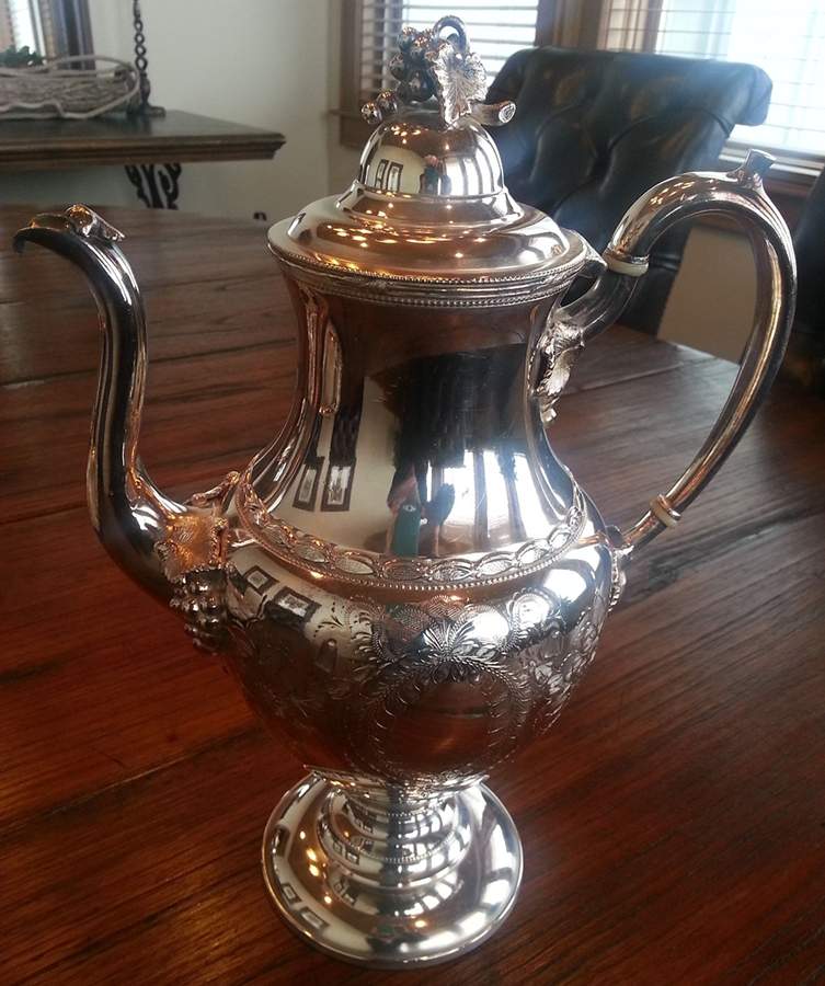 1951 (Silverplate, Hollwwoware) Silverplate Coffee Pot by International Silver-1