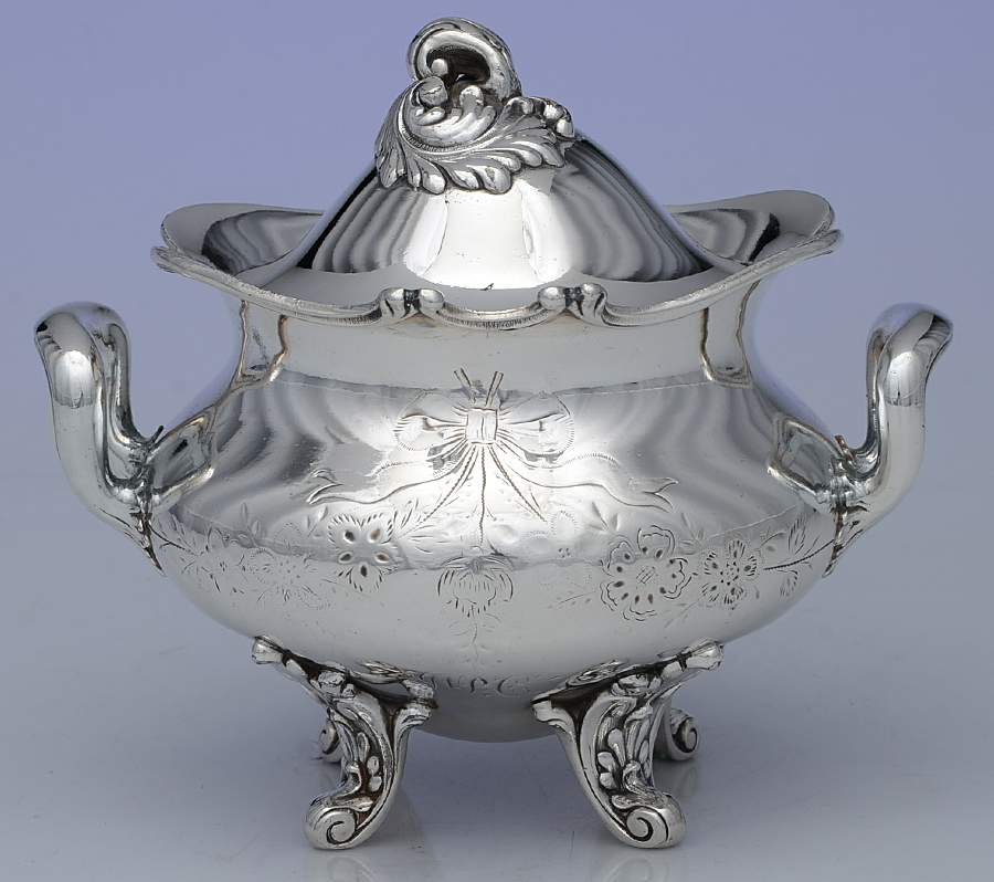 01405 (Silverplate, Hollowware) Sugar Bowl & Lid by International Silver-1