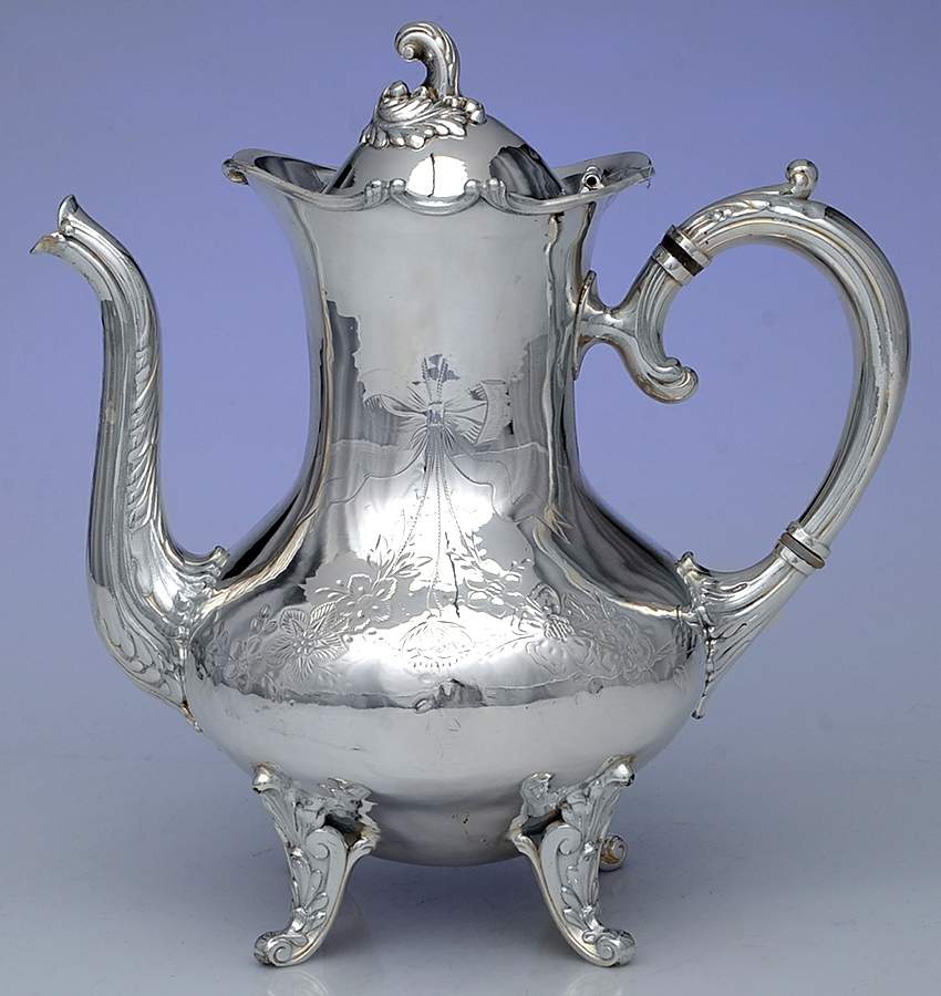 01405 (Silverplate, Hollowware) Silverplate Coffee Pot by International Silver-1