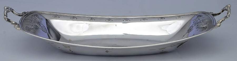 Italian Renaissance (Silverplate, Hollowware) Plated Bread Tray with Handle by International Silver-1