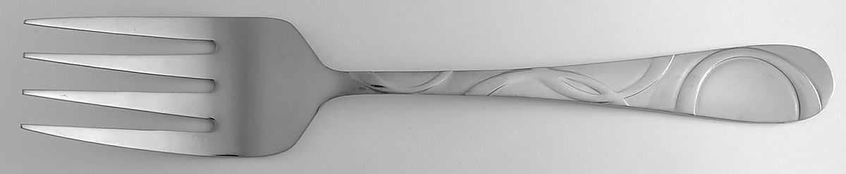 Garland Frost (Stainless) Medium Solid Cold Meat Serving Fork by International Silver-1