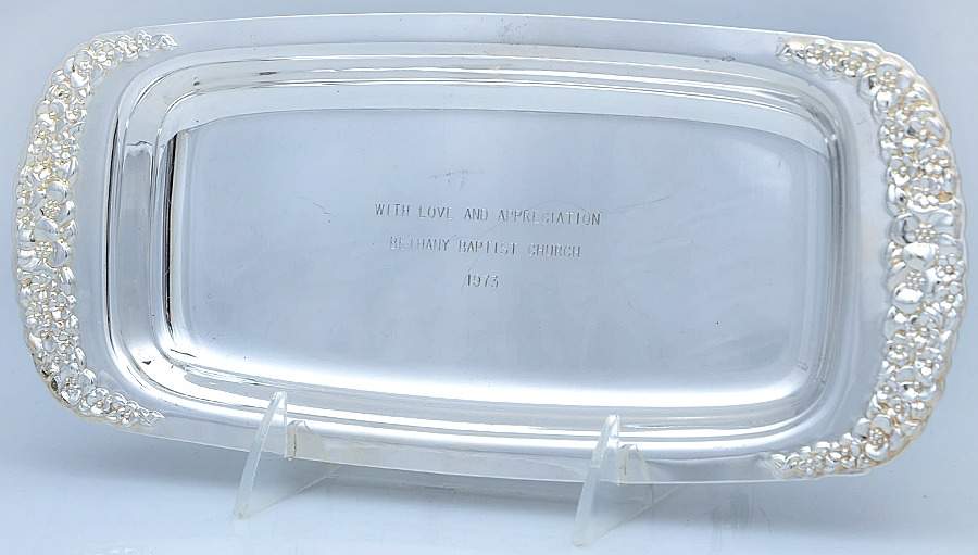 Love-Precious Flower (Slvp, Hollow Silverplate Cranberry Dish by International Silver-1