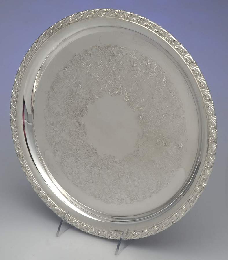 713 (Silverplate, Hollowware) 12" Round Tray by International Silver-1