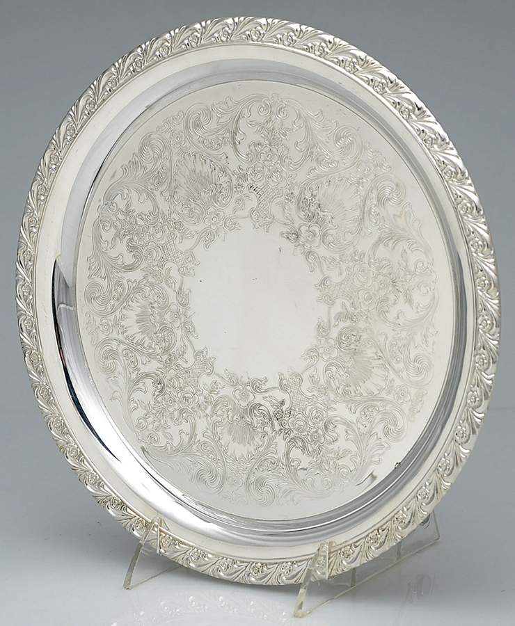 713 (Silverplate, Hollowware) 10" Round Tray by International Silver-1