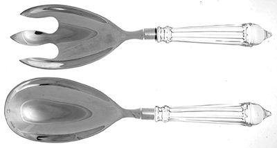 INS648 (Silverplate) 2-Piece Salad Set with Silverplate Bowl by International Silver-1