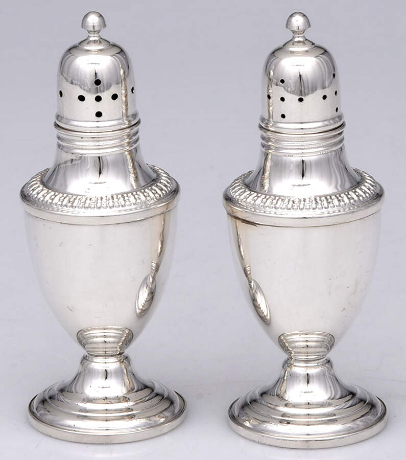 24A (Sterling, Hollowware) Weighted Salt and Pepper Set by International Silver-1