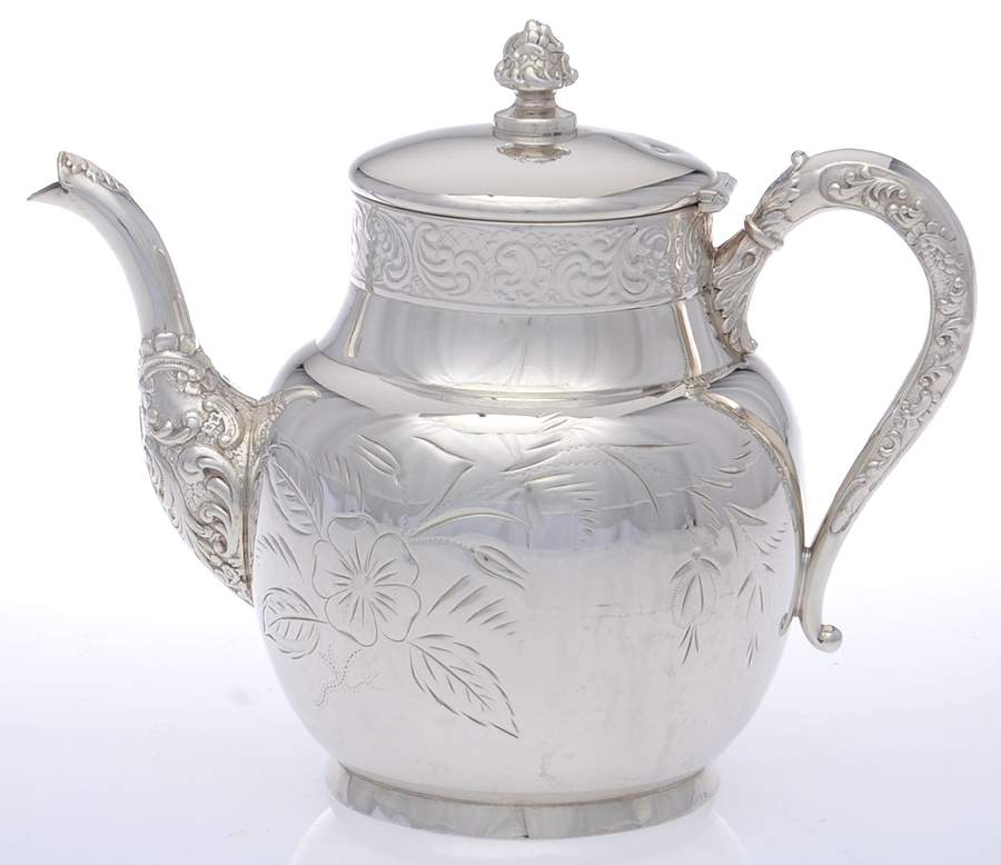 1211 (Silverplate, Hollowware) Silverplate Coffee Pot by International Silver-1