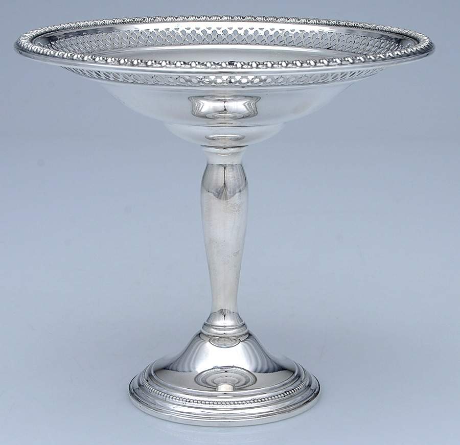 T206 (Sterling, Hollowware) Weighted Round Compote (Height X Width) by International Silver-1